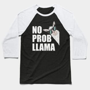 Funny Llama Lovers Gift - No Prob llama Baseball T-Shirt